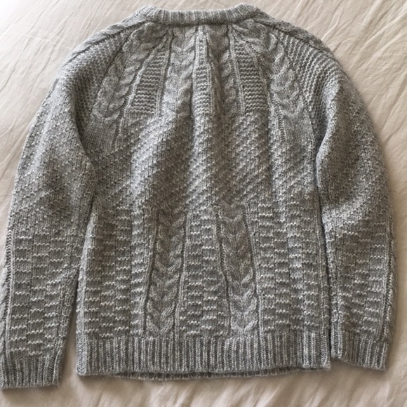 NWT A.P.C. Grey Alpaca Cable Sweater. Size S. - Picture 4 of 5